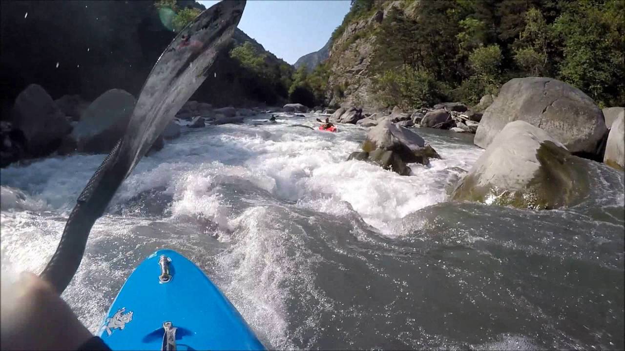 Kayak sur l'Ubaye ex du bas, juillet 2016