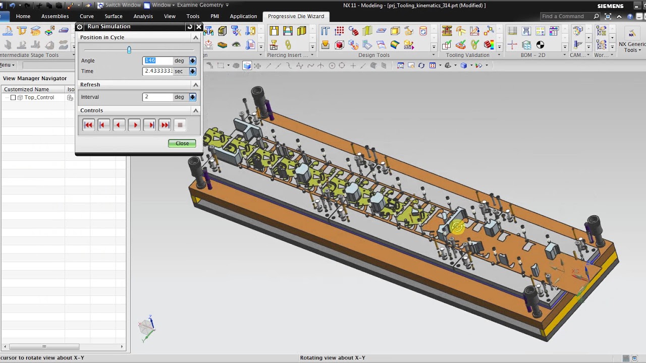 NX Progressive Die Wizard (PDW) : STEP 11 - Motion Simulation & Bill of Material