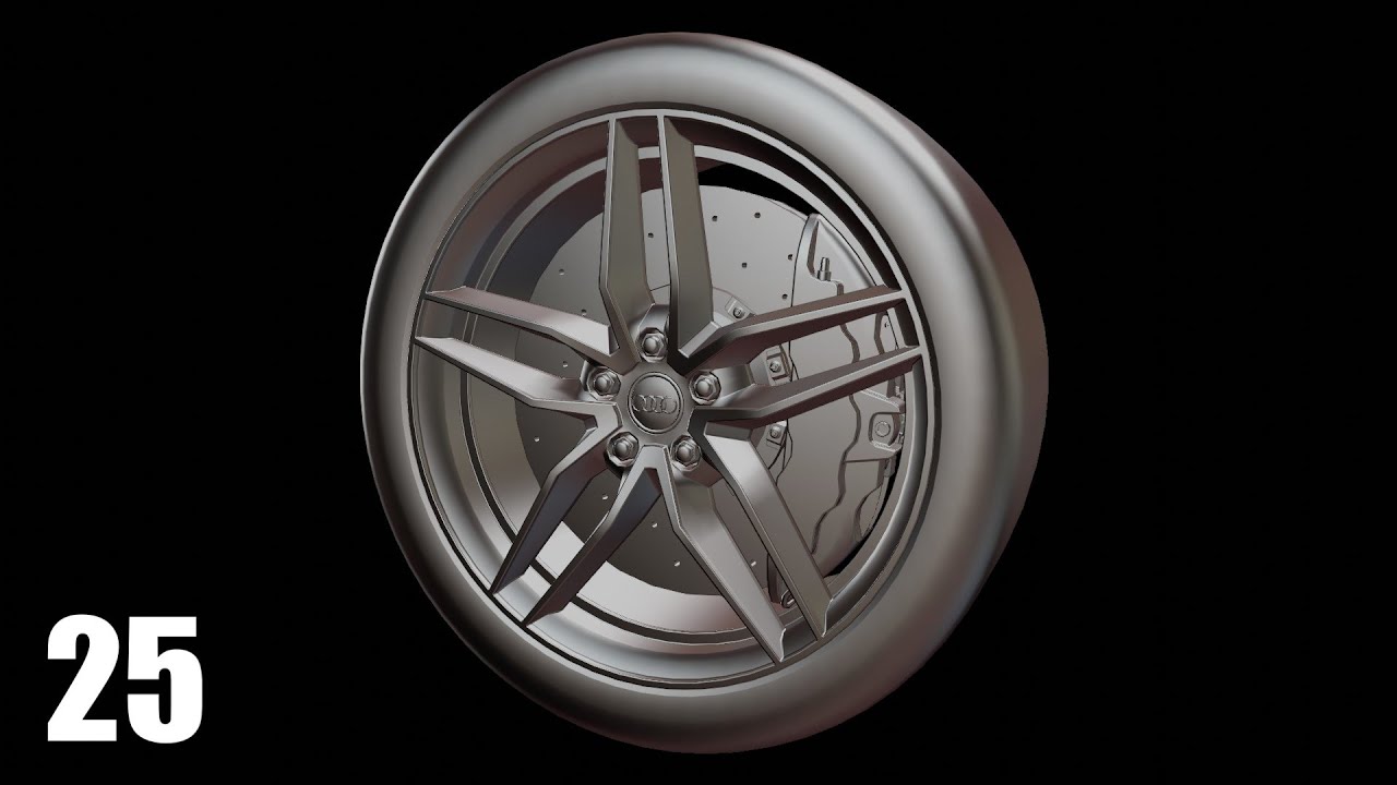 Blender 2.90 Car Modeling - Part 25 [The Brake Disc And Tire]