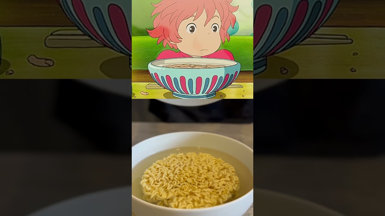 Рамен из аниме Рыбка Поньо на утесе 🍜🐠💃