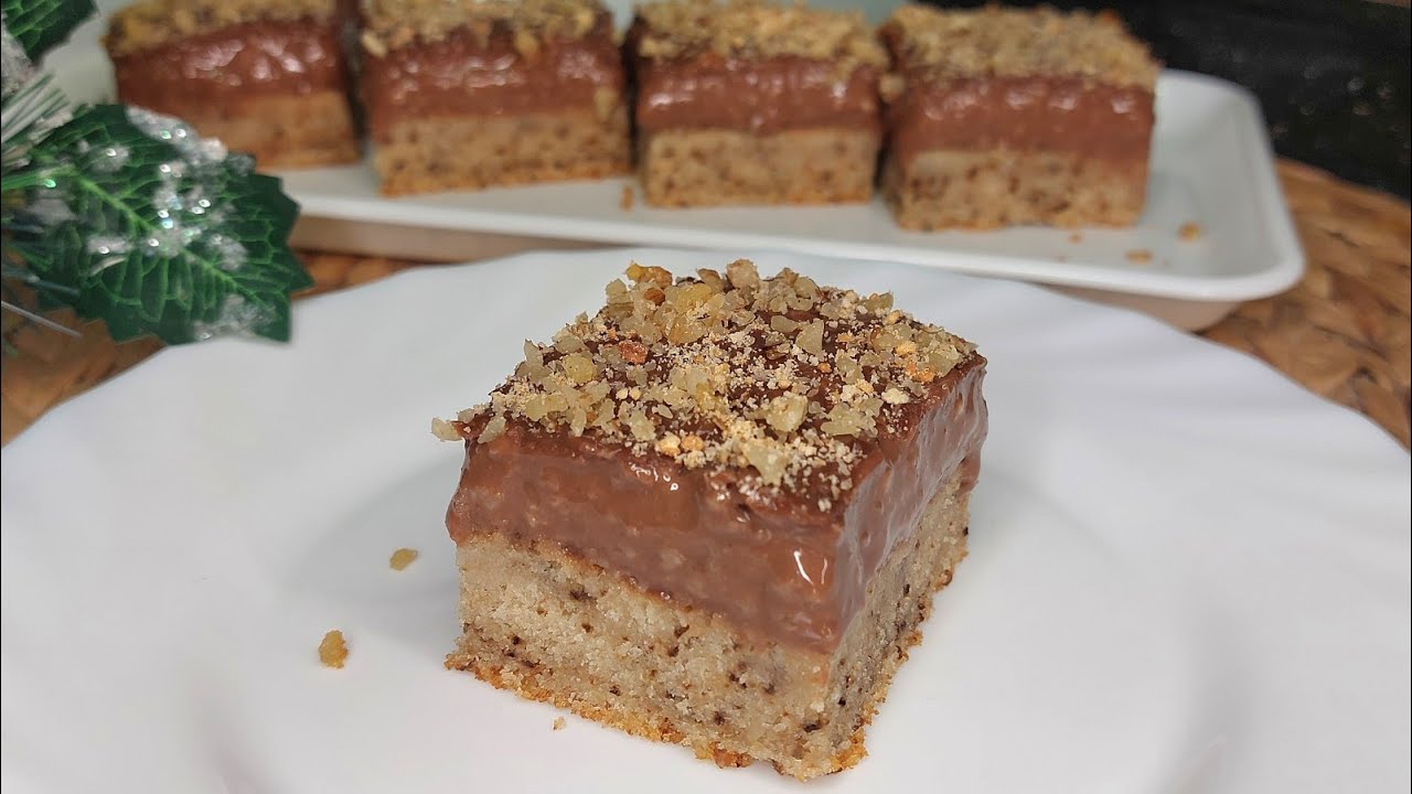 RECEPT BROJ 1💥za kolač sa orasima i čokoladom💥Sočan, brz i najukusniji❗️