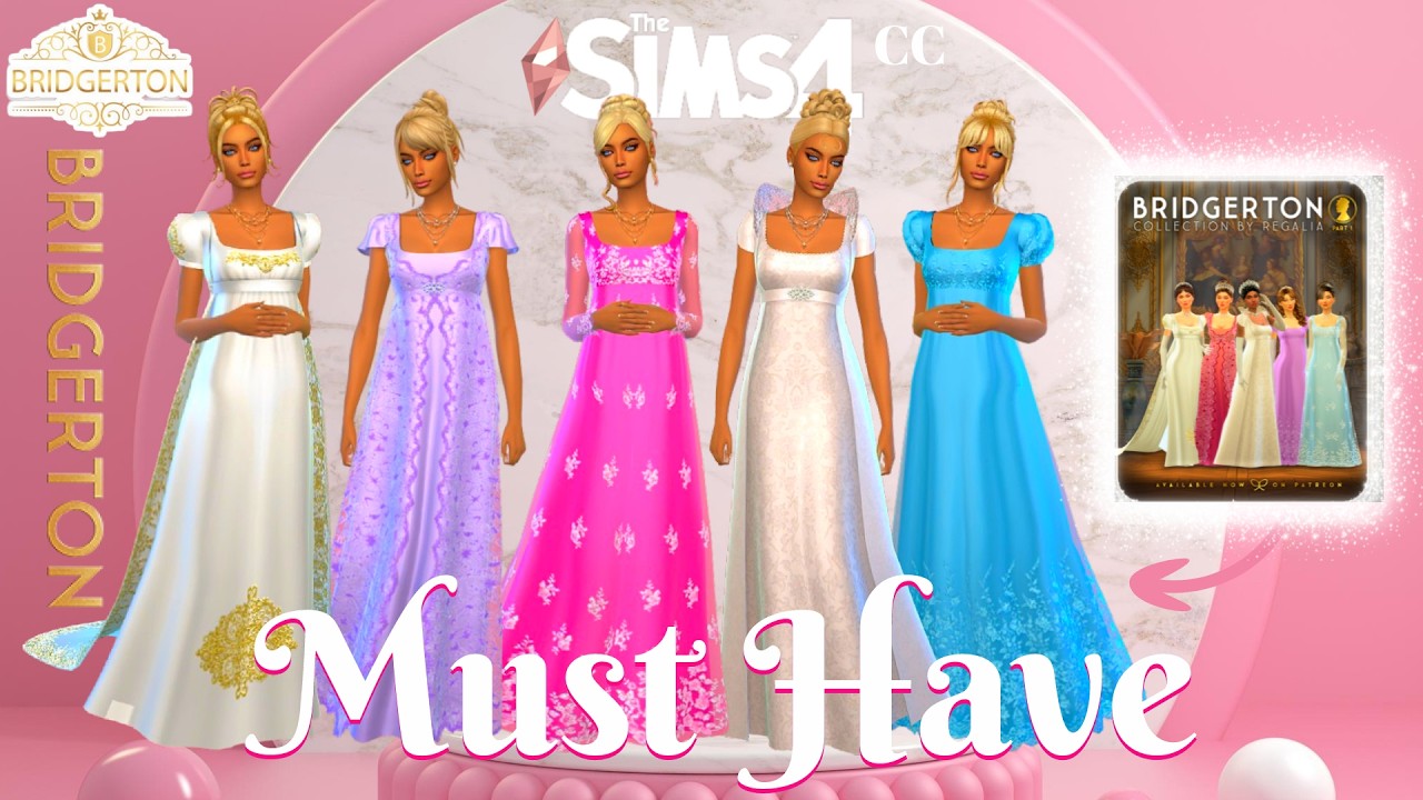 The Sims 4 CC Review 👑 Bridgerton Collection Part 1 (1/3) by REGALIA 👑 Royalty & Legacy 👑 by Pinki