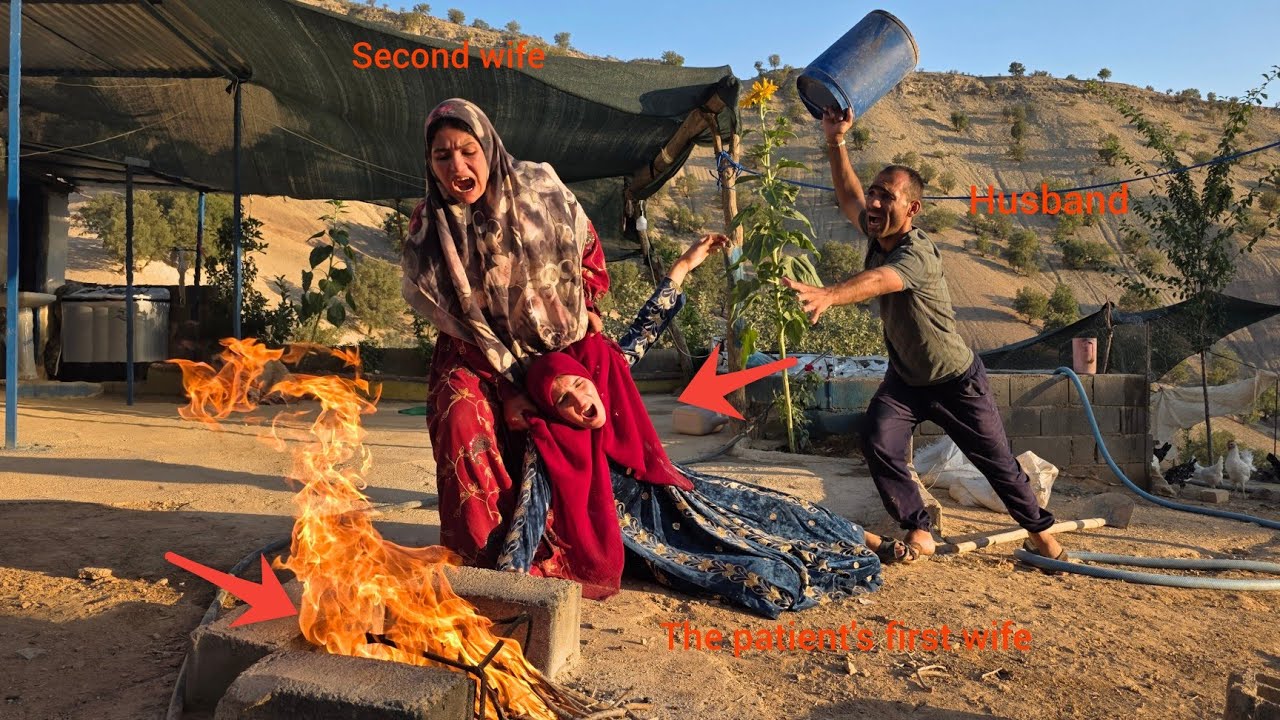 The second lady was trying to kill the sick first lady, but her husband saved her life in time.....