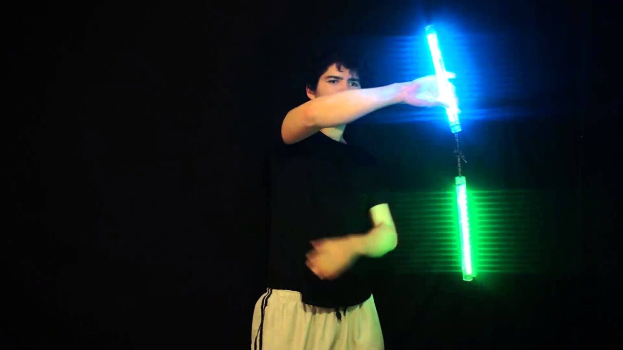 Nunchakutricks #19: Hunger Games... Foodchaku!  Stalls!  Flicks! --  NUNCHUCK Circus tricks!