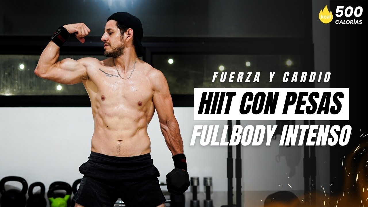 Quema Grasa y Fortalece Todo el Cuerpo 🔥 HIIT con Mancuernas en Casa (Follow Along Completo)