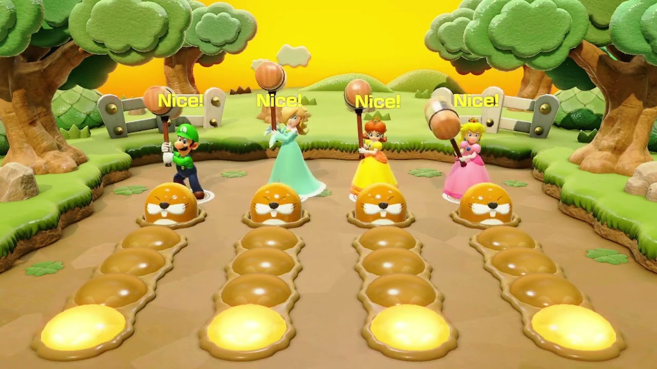 Playing Super Mario Party Sound Stage, Square Off, and Mariothon!
