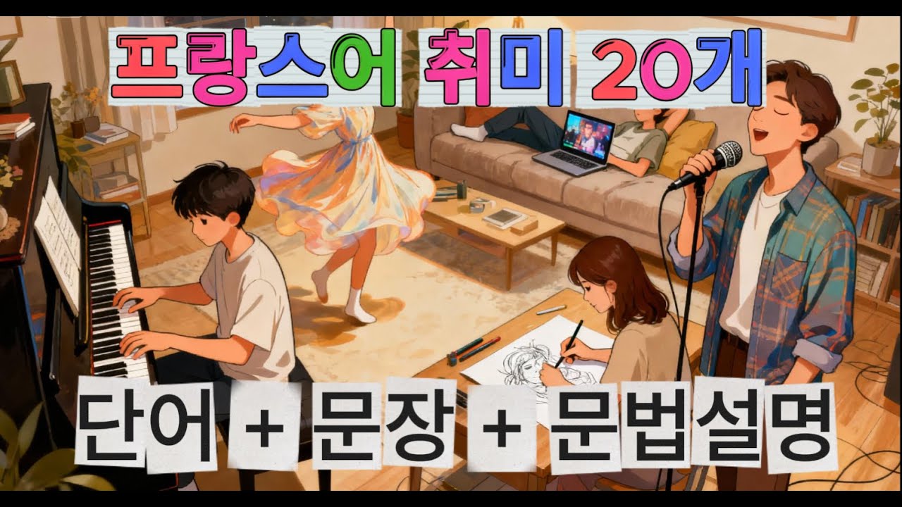🇫🇷프랑스어 초중급 필수 🎨 내 취미를 프랑스어로 말해보자