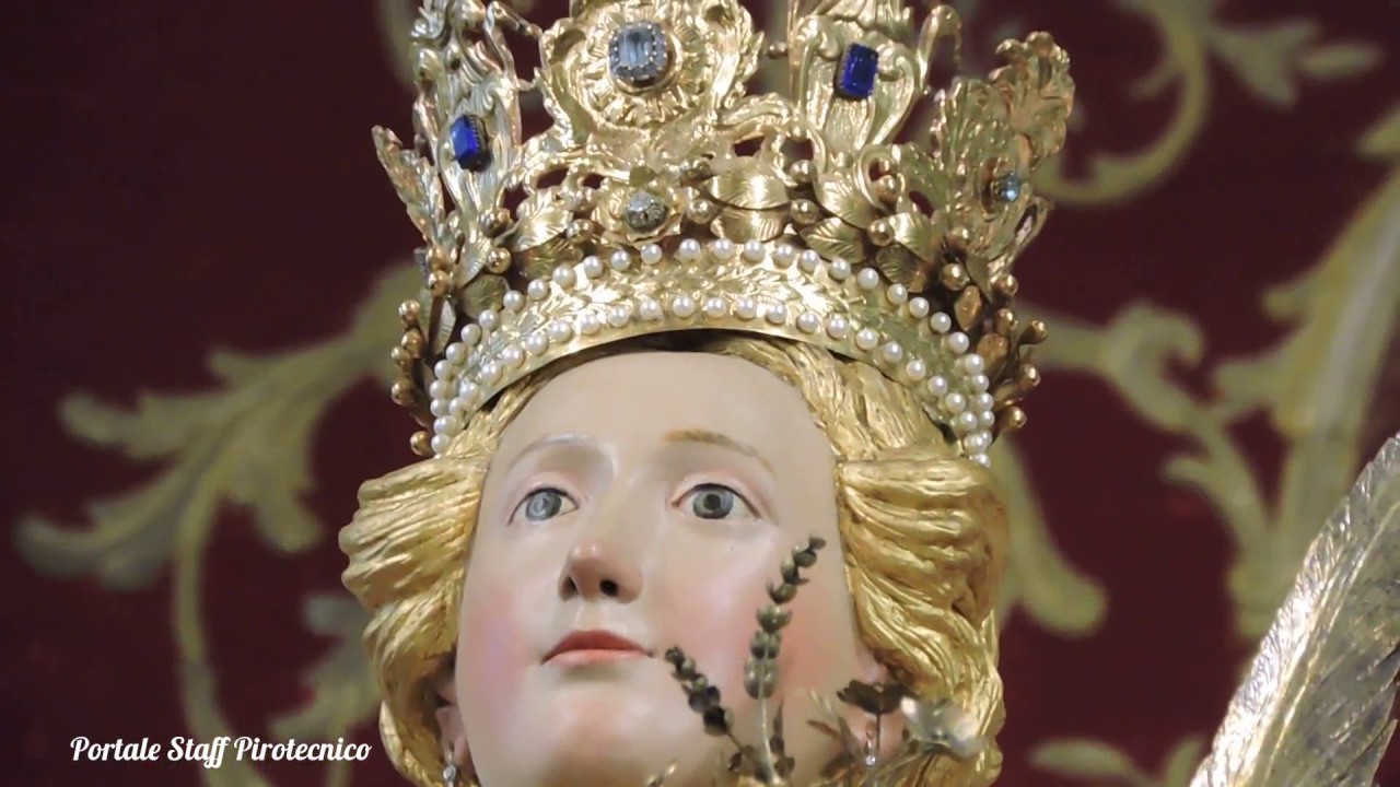 Tra Canti e Preghiere Svelata Santa Lucia di Aci Catena 2016 e Fuochi Artificiali Nuova Pirotecnica