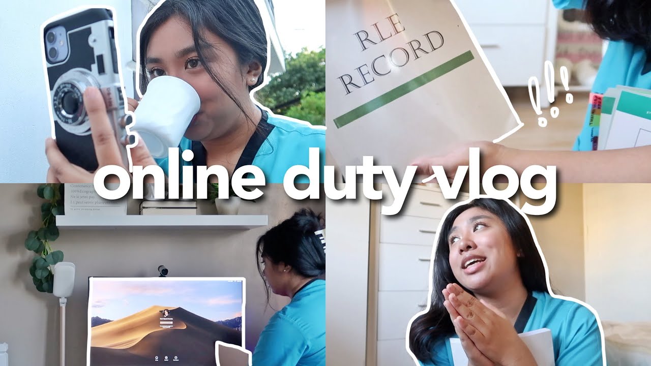A DAY IN THE LIFE OF A NURSING STUDENT | online duty vlog 👩🏻‍💻