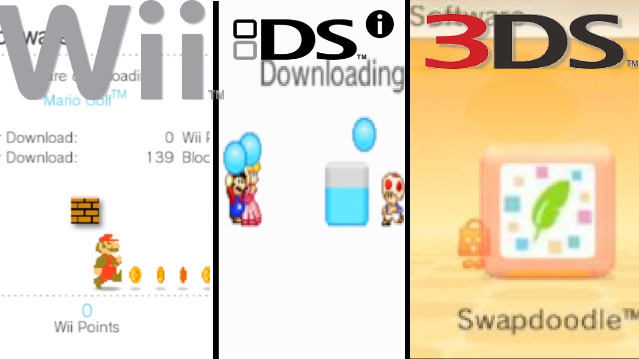 Evolution of Downloading Nintendo Software on the eShop/Wii/DSi Shop (2006-2017)