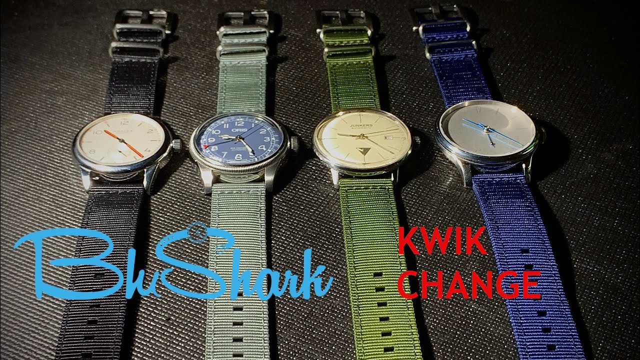 2 piece nato strap review. BluShark (KWIK CHANGE).