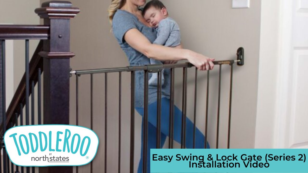 Easy Swing & Lock Gate Series 2  Installation Video Toddleroo by North States