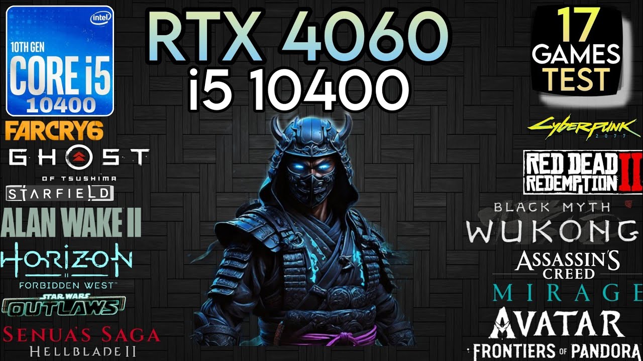 RTX 4060 + I5 10400 и 24 ГБ ОЗУ &mdash; тест в 17 играх в 2024 году!