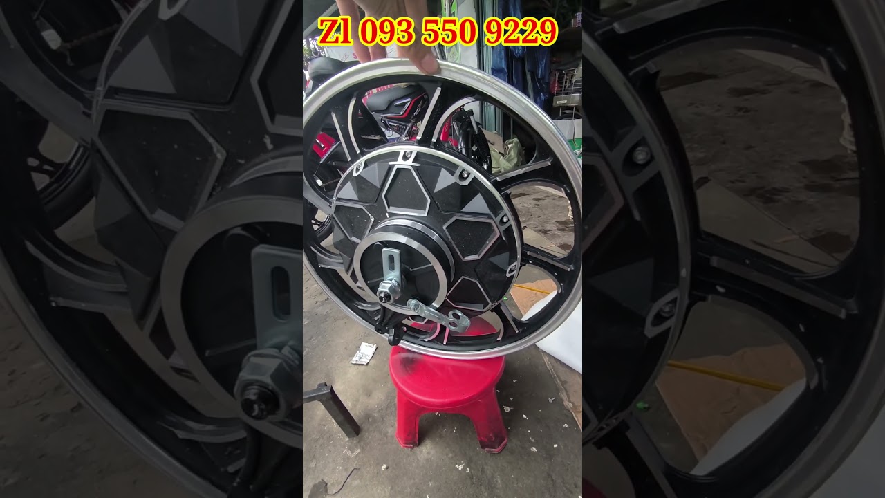 Động cơ điện 17 inch chế xe máy 