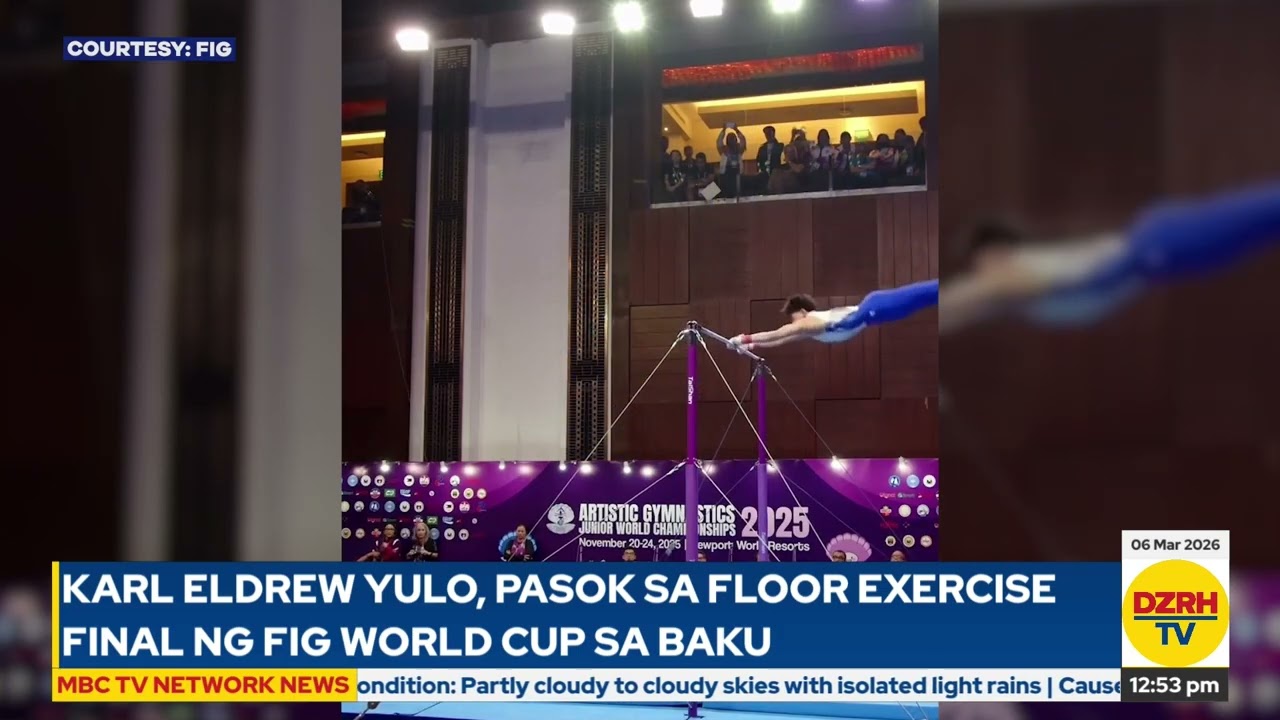 KARL ELDREW YULO, PASOK SA FLOOR EXERCISE FINAL NG FIG WORLD CUP SA BAKU