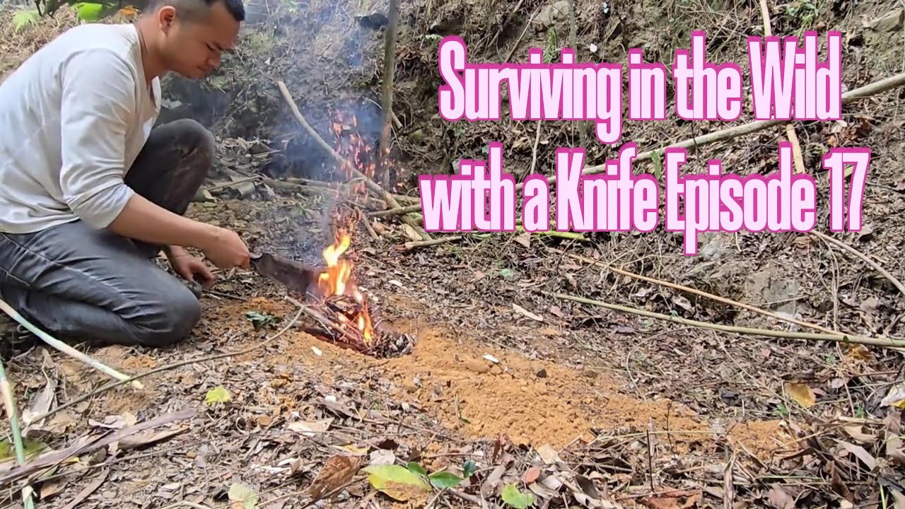 Surviving in the Wild with Only a Knife | Episode 17: Making Fire by Friction for Food