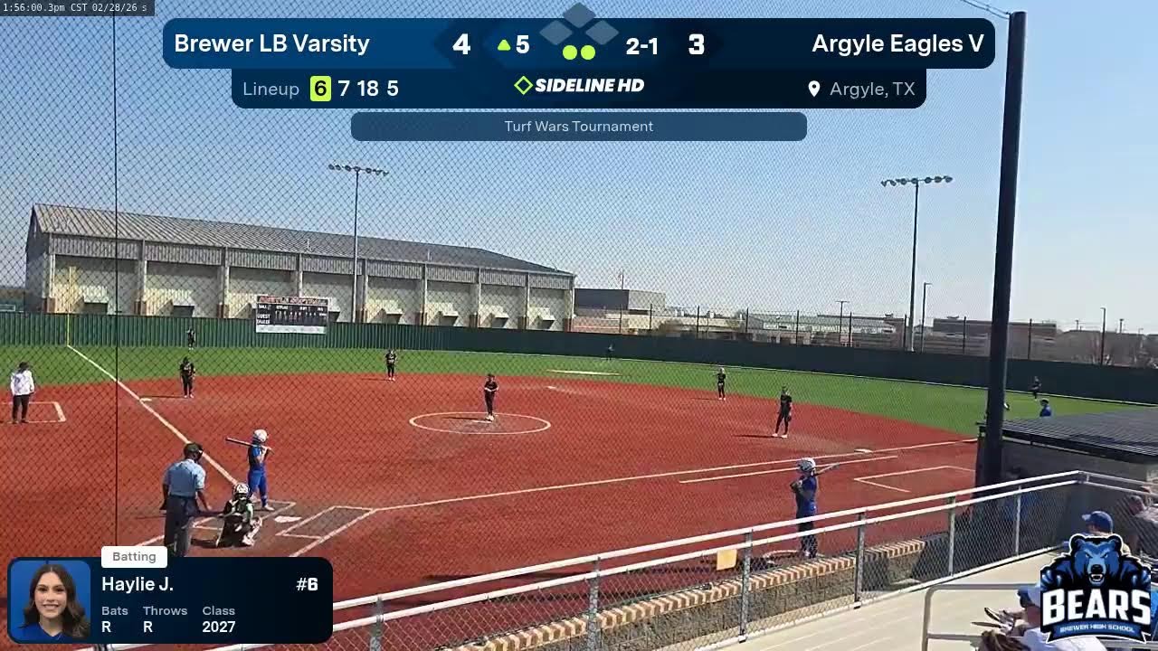 Brewer LB Varsity @ Argyle Eagles V (2026.02.28)