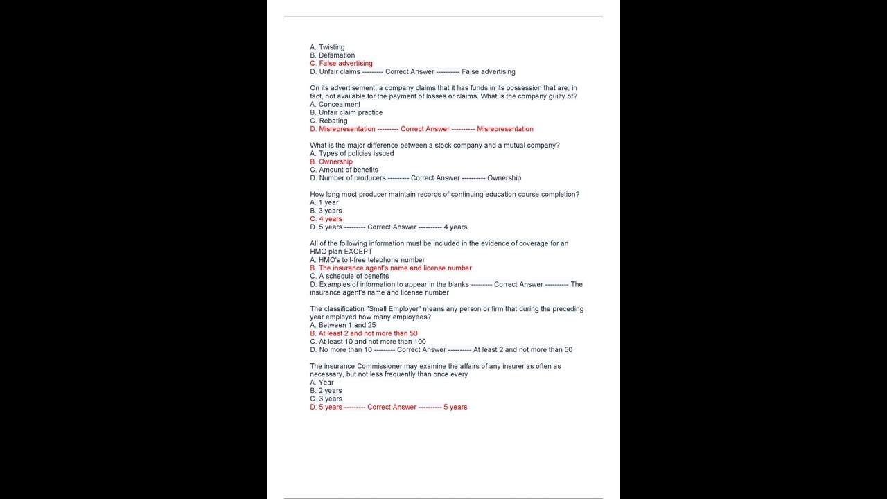 Pearson Vue Life + Health Insurance Life Exam New 2025 Version Best Studying Material with All Quest