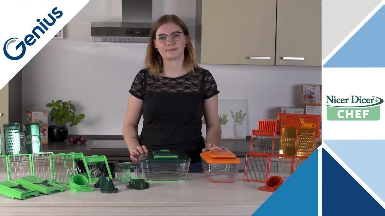 GENIUS | Nicer Dicer Chef und Chef S | Messereinsätze einsetzen