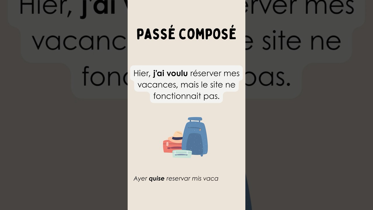 Francés fácil: el verbo 'vouloir' (querer) en pasado, presente y futuro 🏖🇫🇷