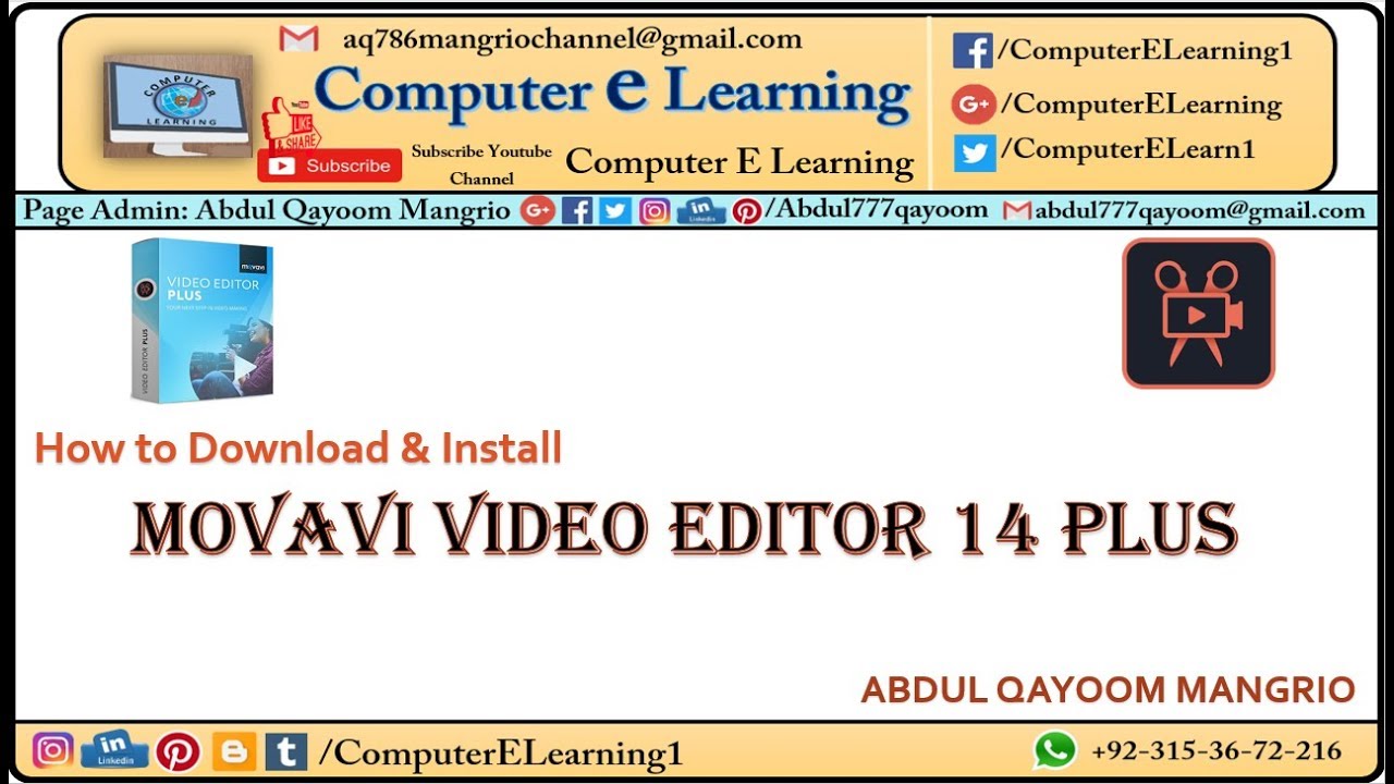 How to Download & Install Movavi Video Editor 14 Plus  -Cracked - Computer E Learning