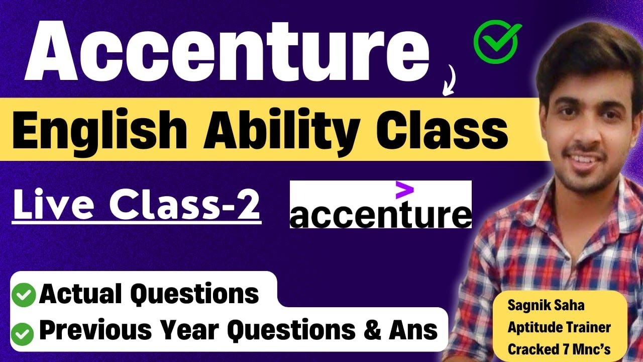 Вопросы по Accenture English Ability | Live Class-2 | Актуальные вопросы Accenture Verbal Ability...