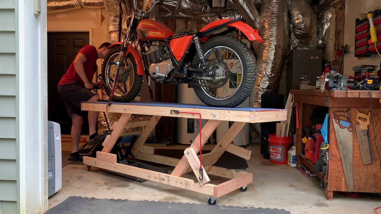 DIY Wooden Motorcycle Lift for Under $170