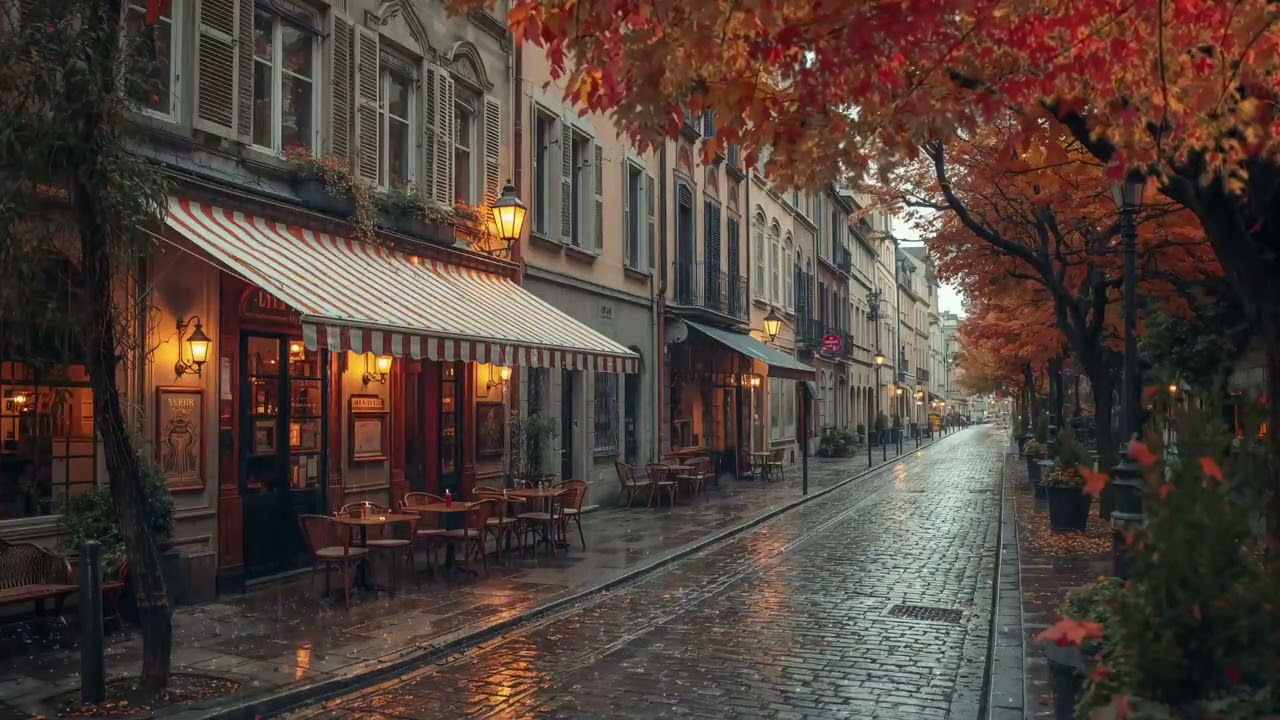Scenic Autumn Street Cafe Jazz Music for Work, Study, and Relaxation