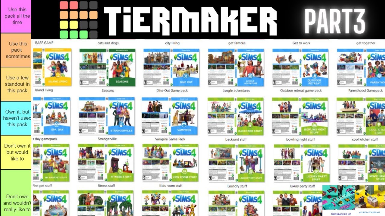 Ranking Every Pack for The Sims 4 l Part 3👌