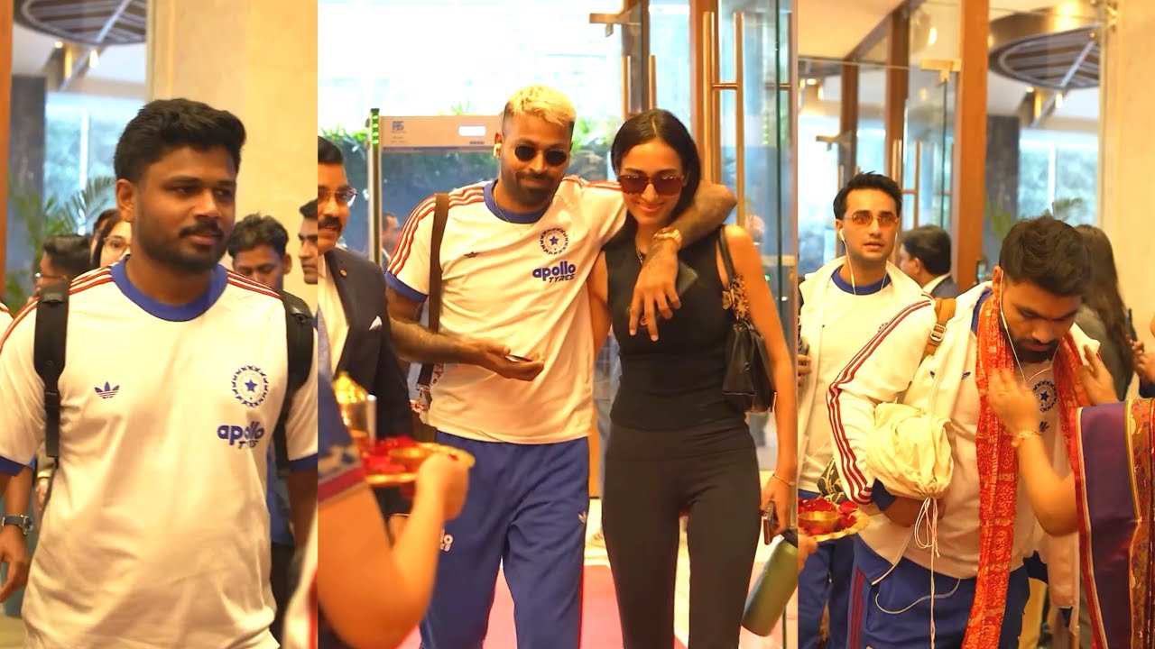 Sanju, Hardik, Surya and Team India’s warm welcome on arrival in Ahmedabad for the T20 WC 2026 final