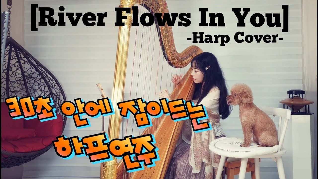 [River Flows In You] - 30초 안에 잠이드는 하프연주~Yiruma(이루마) -  Harp Cover(하프커버)