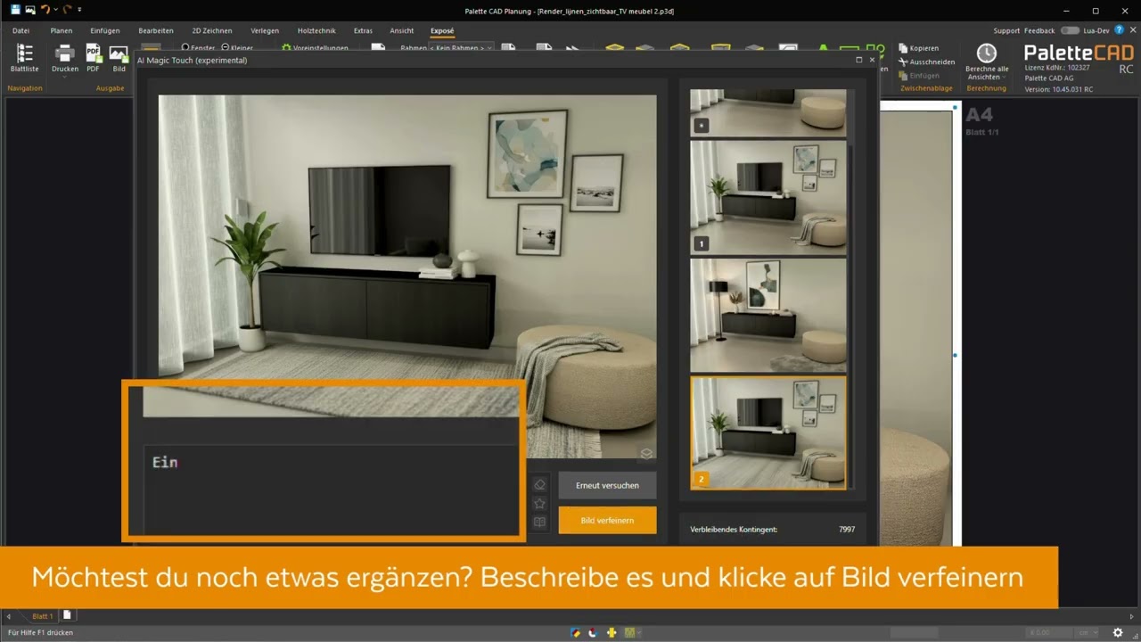 PaletteCAD AI Magic Touch