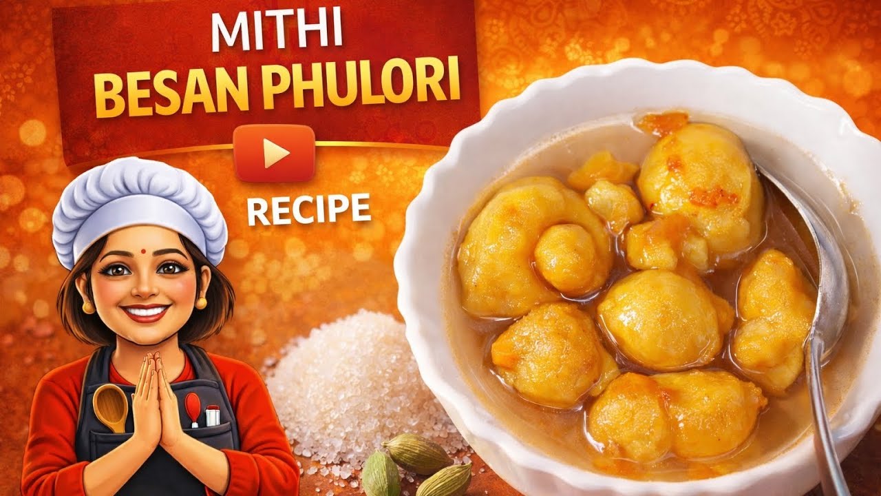 Mithi Besan Phulori | besan ke rasgulle | Mithe pakode #phulori #anujikirasoi 
