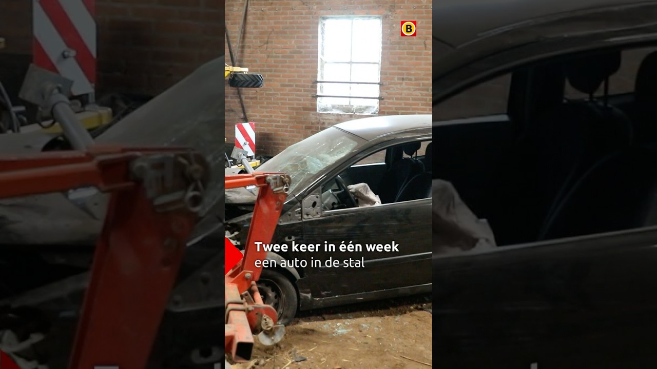 Alw&eacute;&eacute;r rijdt automobilist deze stal binnen | #112