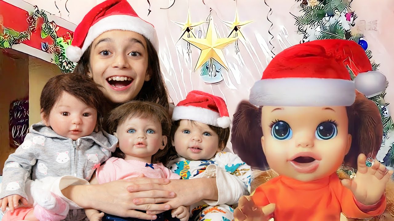 ROTINA DA NOITE DE NATAL DOS BEBÊS COMPLETA ★ Baby Alive e Reborn na Casinha de Papelão - Compilação