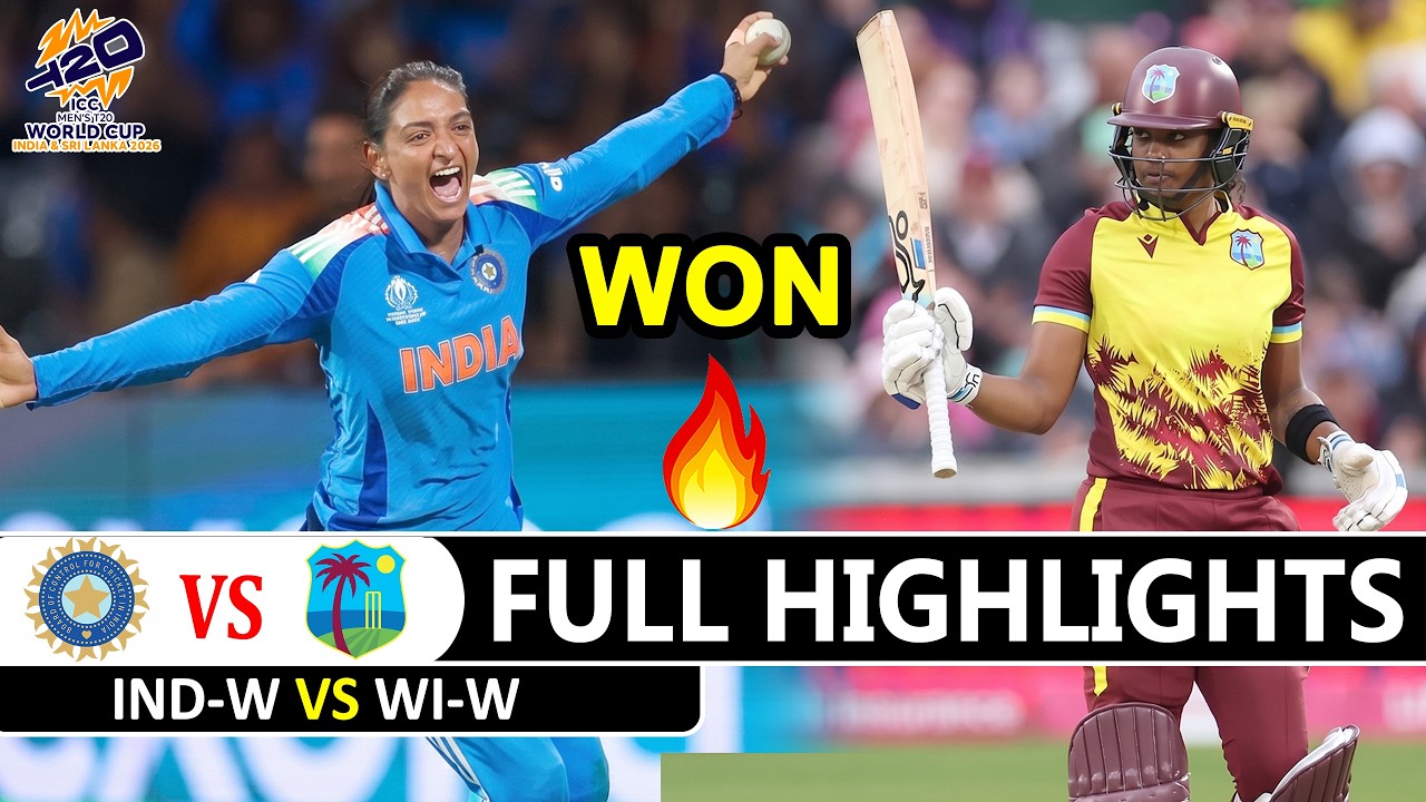 India W Vs West Indies Full Highlights Icc T20 Women World Cup 2026 | Ind Vs Wi Highlights