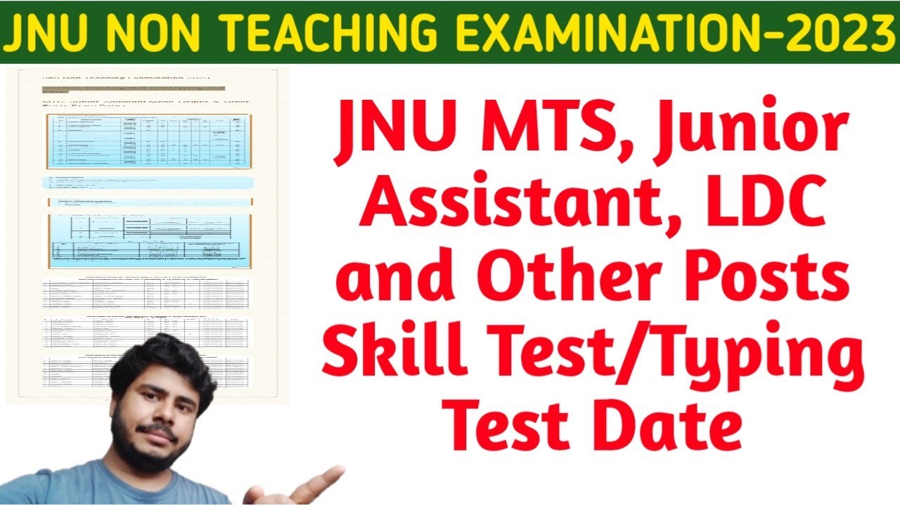 JNU MTS and Junior Assistant Skill Test Date||Jobless Family||
