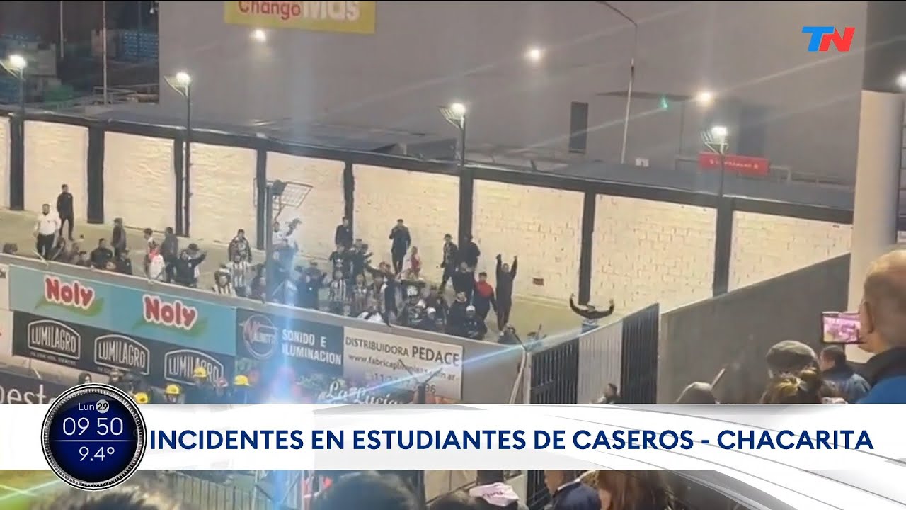 VIOLENCIA EN EL F&Uacute;TBOL I Incidentes en la cancha de Estudiantes de Caseros frente a Chacarita