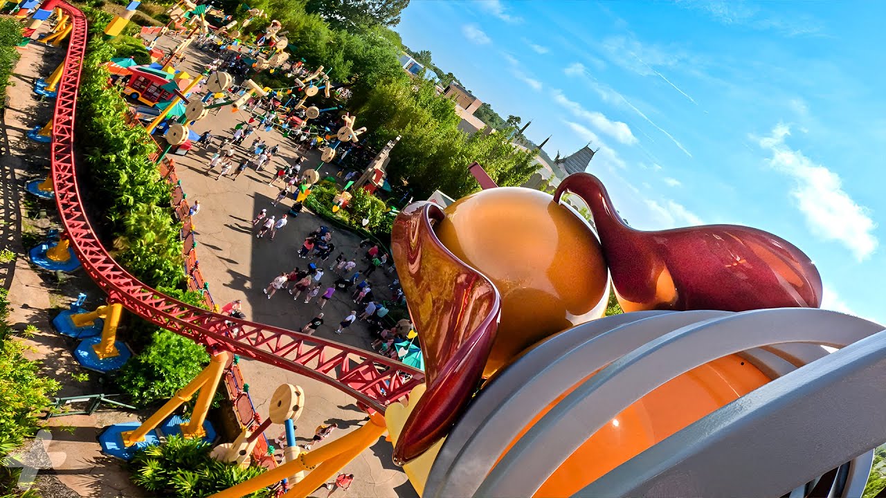 Slinky Dog Dash Roller Coaster 2025 - Disney's Hollywood Studios Rides [4K POV]