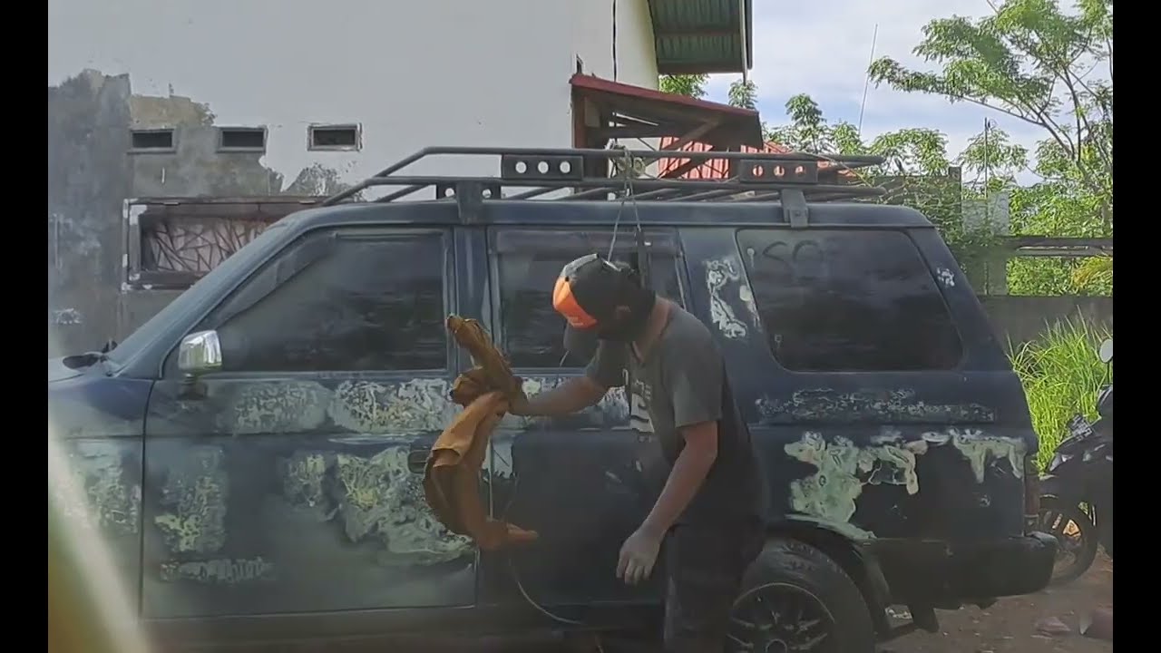 CAT MOBIL TERMURAH versi kompresor. Tukang cat dilarang nonton!