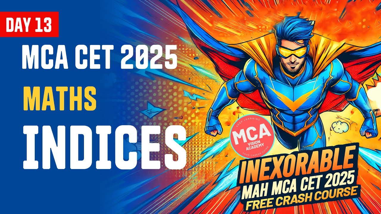 Maths Algebraic Indices for MAH MCA CET 2025 | DAY 13 🚀 INEXORABLE Free Crash Course 🔥