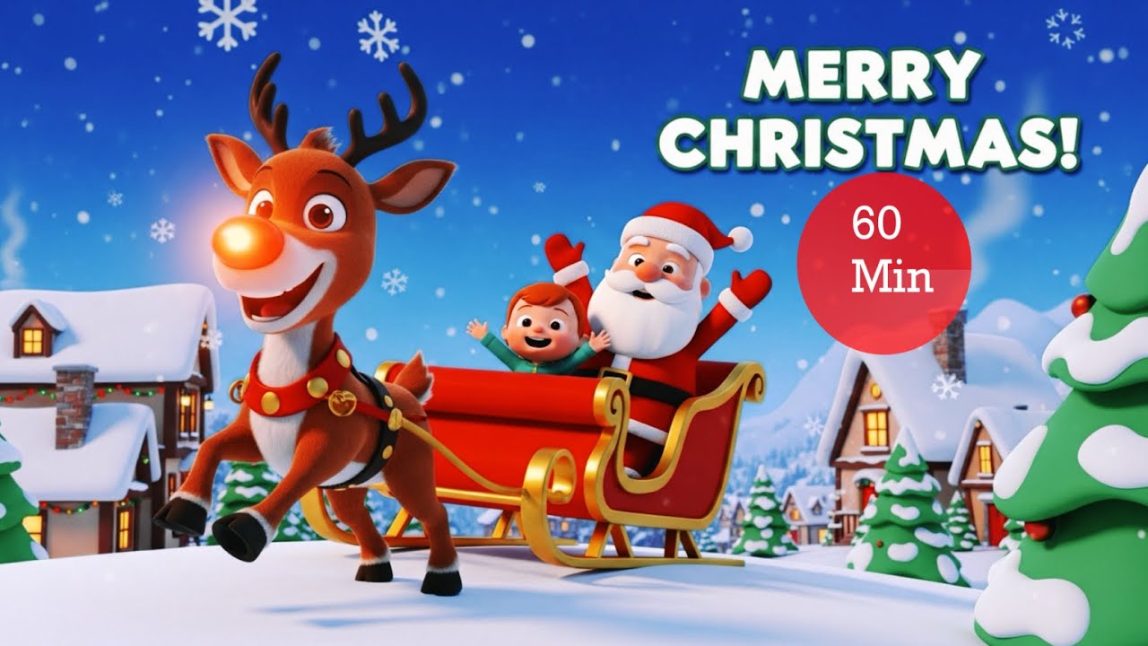 The BEST 60 Min Jingle Bells 🔔 & Christmas Songs! 🎄🔔 | 🎶 Non Stop Kids Nursery Rhymes 🎅