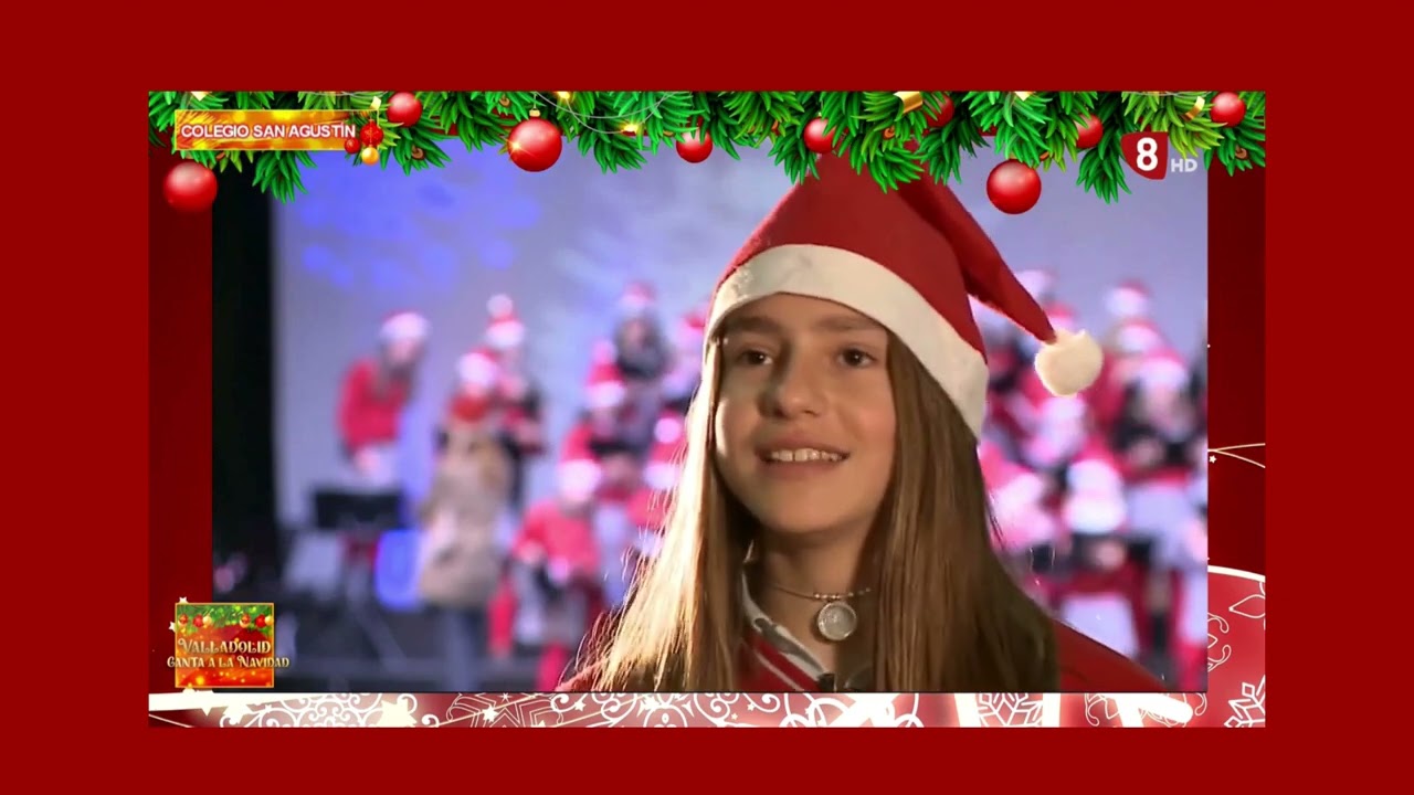 Actuación del Coro de Primaria del Colegio San Agustín de Valladolid en TV Valladolid Navidad 2023