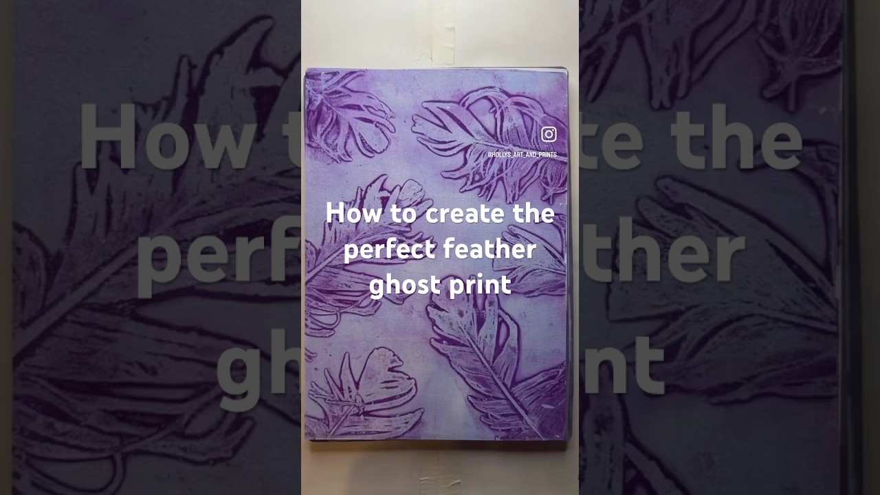 How to create the perfect feather ghost print #gelprinting #gelprintingforbeginners
