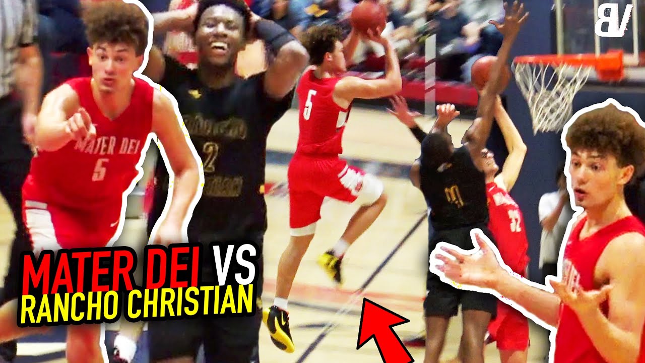 Devin Askew DROPS 43 + HALFCOURT SHOT! Mater Dei VS Rancho Christian PLAYOFF BATTLE! CLOSE FINISH