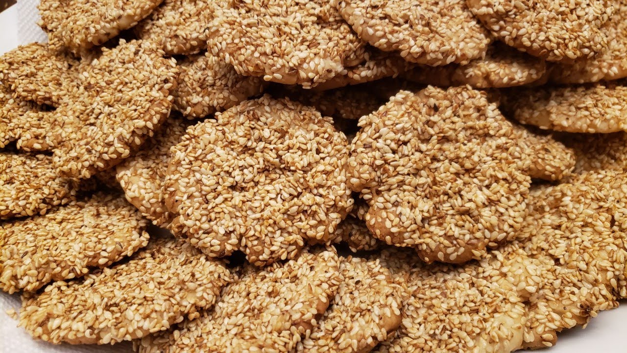 Barazek traditional Syrian cookies recipe _ with only four ingredients *  it's worth to try !