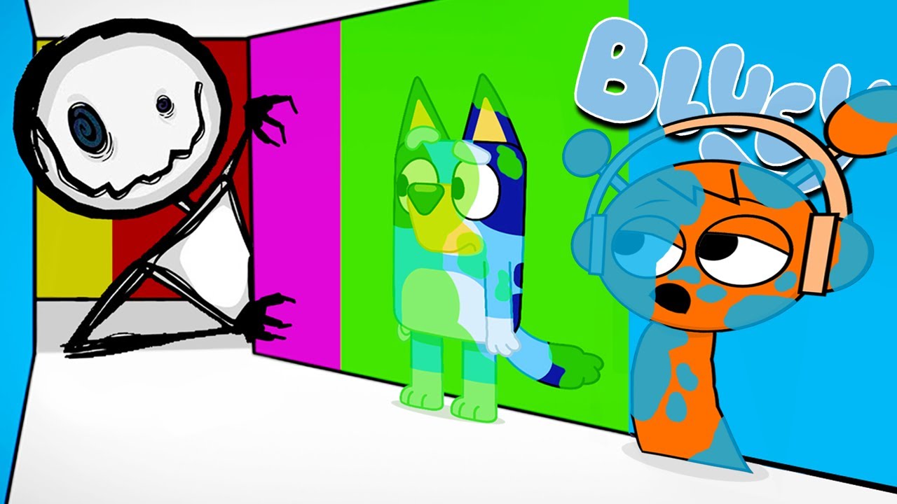 BLUEY y SPRUNKI OREN COLOREAN o ACABAN con ELLOS | Las Aventuras de BLUEY en ROBLOX!