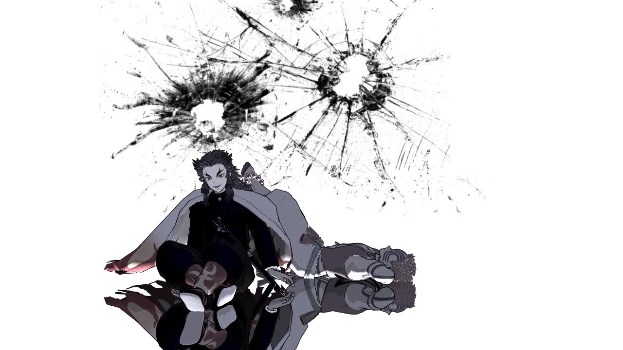 【鬼滅のMMD】炎柱  煉獄杏寿郎　X　上弦の参  猗窩座　X 　ELECT