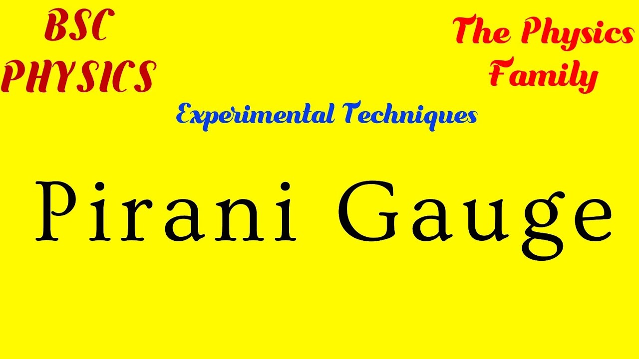 Pirani Gauge // Vacuum Gauges // Experimental Techniques