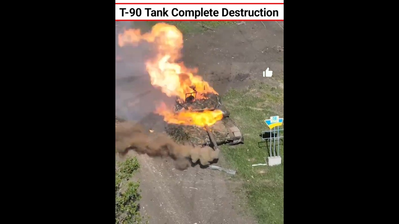 T-90 Tank Complete Destruction #shorts